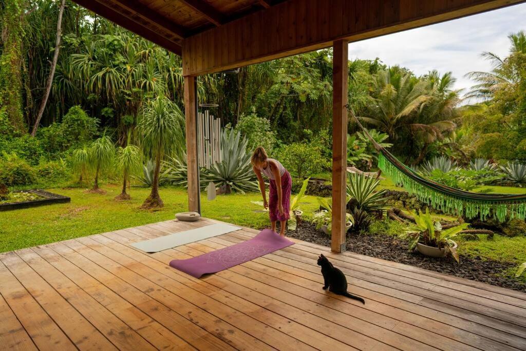 Jungle Haven Ocean Front Eco Villa On Fruit Farm Pahoa Екстериор снимка